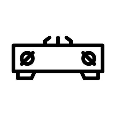 pişirme vektörü ince çizgi simgesi