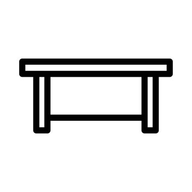 masa vektörü ince çizgi simgesi