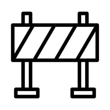 bariyer vektör ince çizgi simgesi