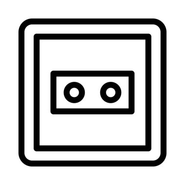 eklenti vektörü ince çizgi simgesi