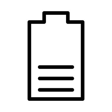 akümülatör vektör ince çizgi simgesi