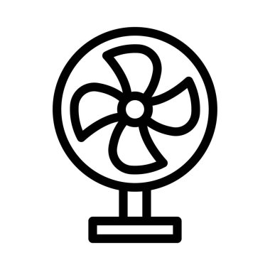 Vantilatör vektörü ince çizgi simgesi