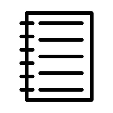 notepad vektör ince çizgi simgesi