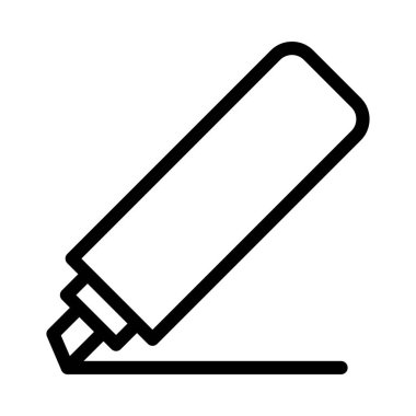 Vurgulayıcı vektör ince çizgi simgesi