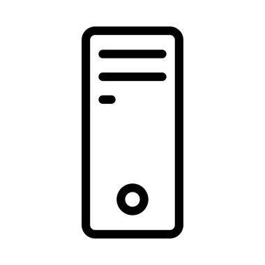 bilgisayar vektörü ince çizgi simgesi