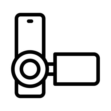 DSLR vektör ince çizgi simgesi