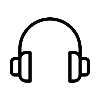 kulaklık vektörü ince çizgi simgesi