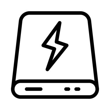 depolama vektörü ince çizgi simgesi