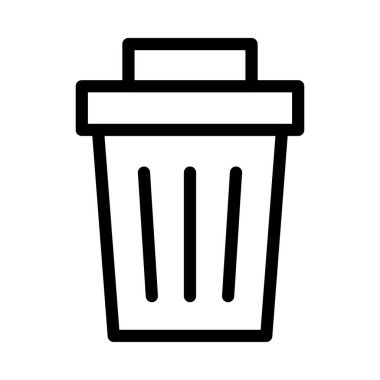trashcan vector thin line icon