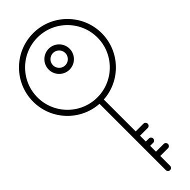 vektör ince çizgi simgesini kilitle