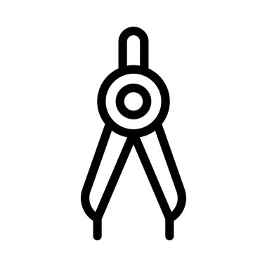 pusula vektörü ince çizgi simgesi