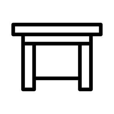 masa vektörü ince çizgi simgesi