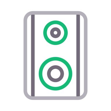 hoparlör vektör renk çizgisi simgesi