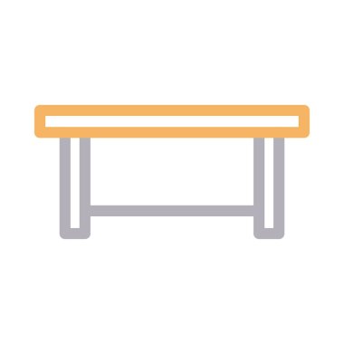 masa vektörü renk çizgisi simgesi