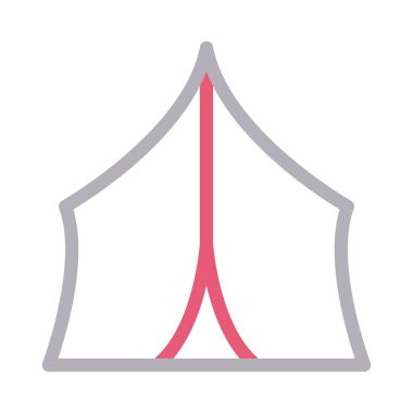 kamp vektör renk çizgisi simgesi