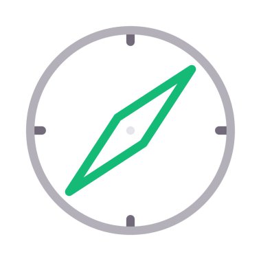 pusula vektör renk çizgisi simgesini