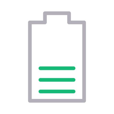 akümülatör vektör renk çizgisi simgesi