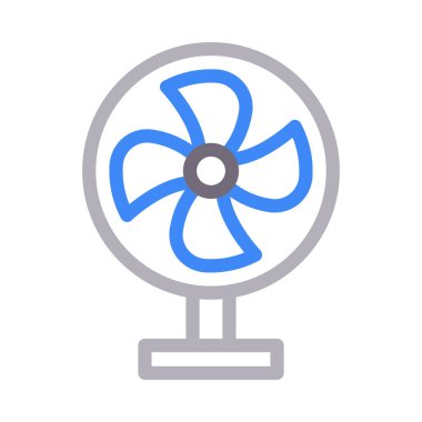 Vantilatör vektör renk çizgisi simgesi