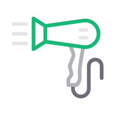 üfleyici vektör renk çizgisi simgesi