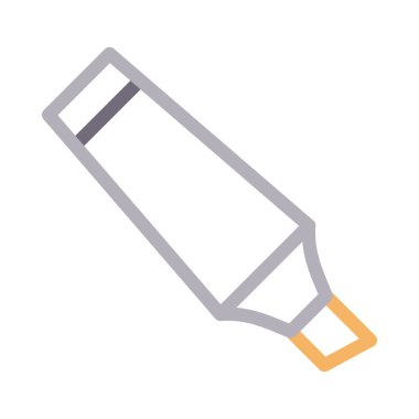 Vurgulayıcı vektör renk çizgisi simgesi