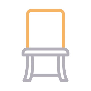 koltuk vektörü renk çizgisi simgesi