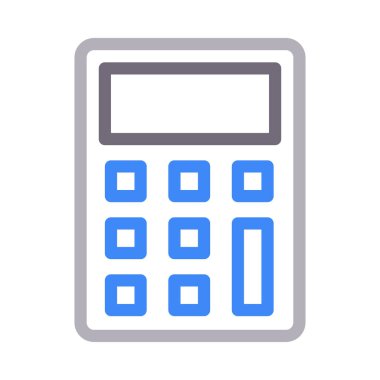 muhasebe vektörü renk çizgisi simgesi