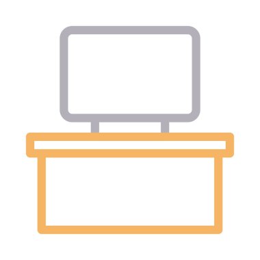 masa vektörü renk çizgisi simgesi