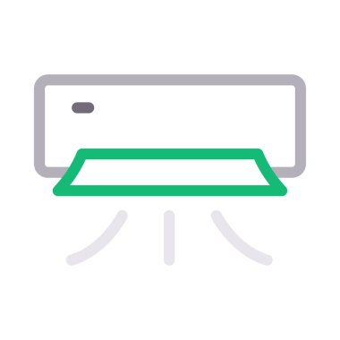 soğutma vektörü renk çizgisi simgesi