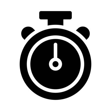 Geri sayım vektörü glyph düz simgesi