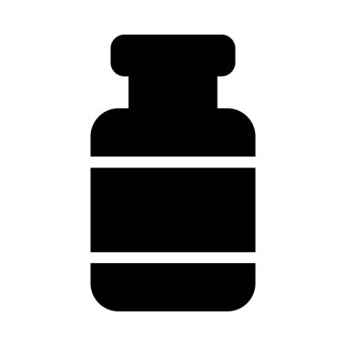 enjeksiyon vektörü glyph düz simgesi