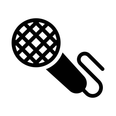 karaoke vektör düz simge