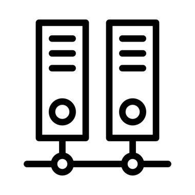 ağ vektörü ince çizgi simgesi