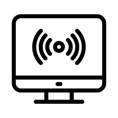 bağlantı vektörü ince çizgi simgesi