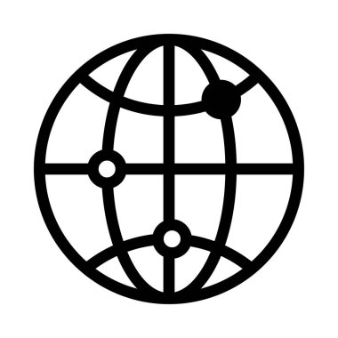 tarayıcı vektörü ince çizgi simgesi