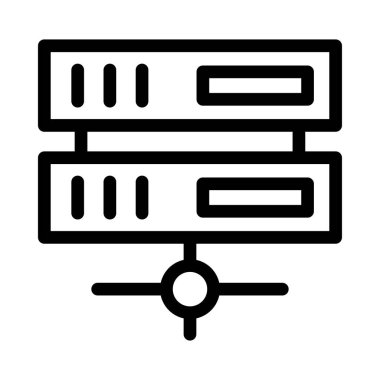 veritabanı vektörü ince çizgi simgesi
