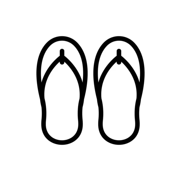 Flip Flop Vektor Thin Line Symbol — Stockvektor