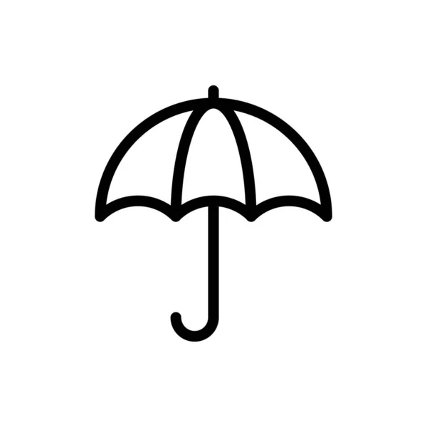 Regen Vektor Dünne Linie Symbol — Stockvektor