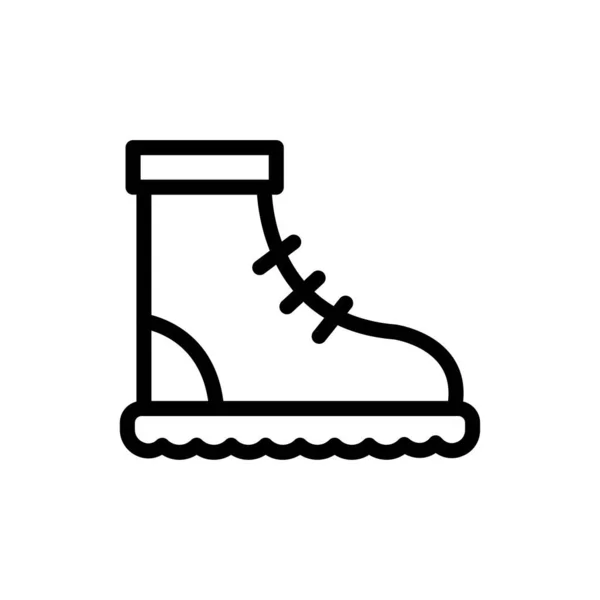 Boot Vector Thin Line Icon — Stock Vector