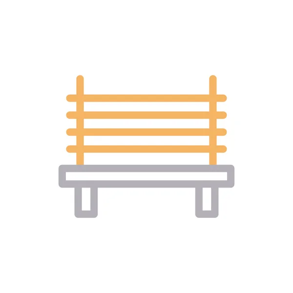 Park Vector Color Line Icon — 스톡 벡터