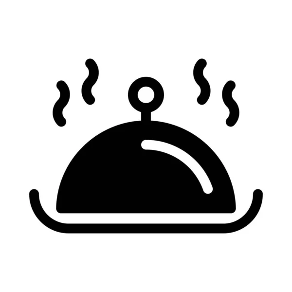 Lebensmittel Vetor Glyphen Flache Symbol — Stockvektor