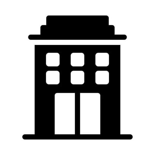 Hotel Vetor Glyph Flat Icon — 스톡 벡터