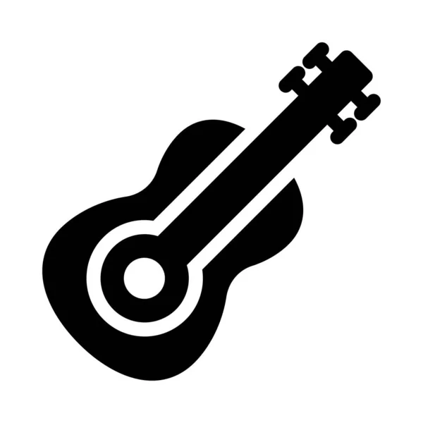 Music Vetor Glyph Flat Icon — Stok Vektör