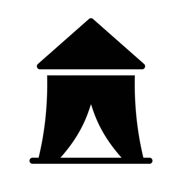 Tent Vetor Glyph Flat Icon — 图库矢量图片