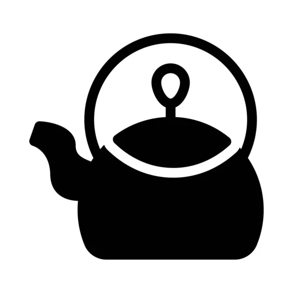 Teapot Vetor Glyph Flat Icon — ストックベクタ