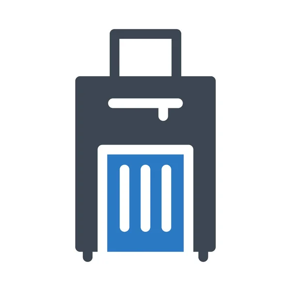 Luggage Vector Glyph Color Icon — Stock Vector