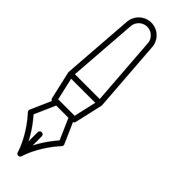 Ручка Вектор Тонка Лінія Піктограма — стоковий вектор