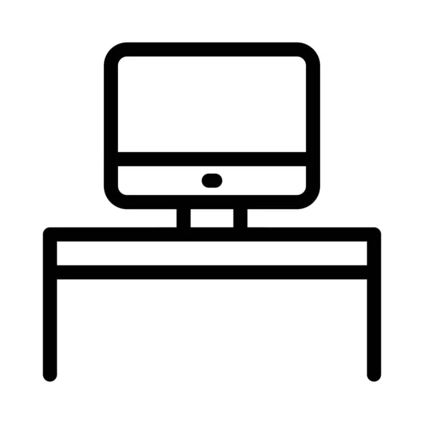 Table Vecteur Ligne Mince Icône — Image vectorielle
