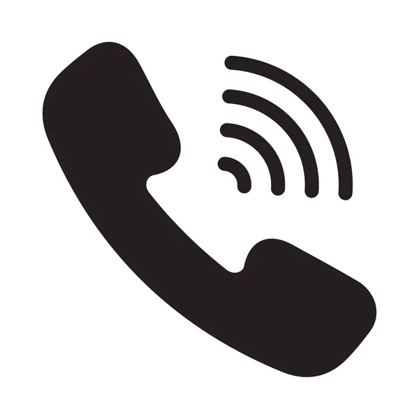 Telefoon Vector Glyph Platte Pictogram — Stockvector