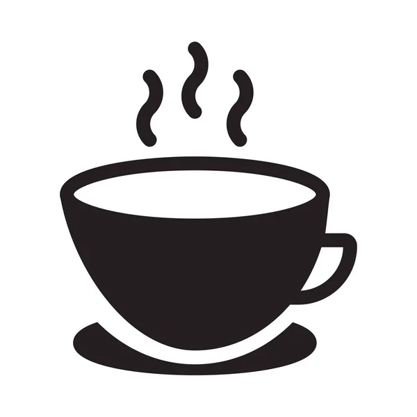 Koffie Vector Glyph Platte Pictogram — Stockvector