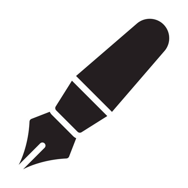 pen vector glyph flat icon